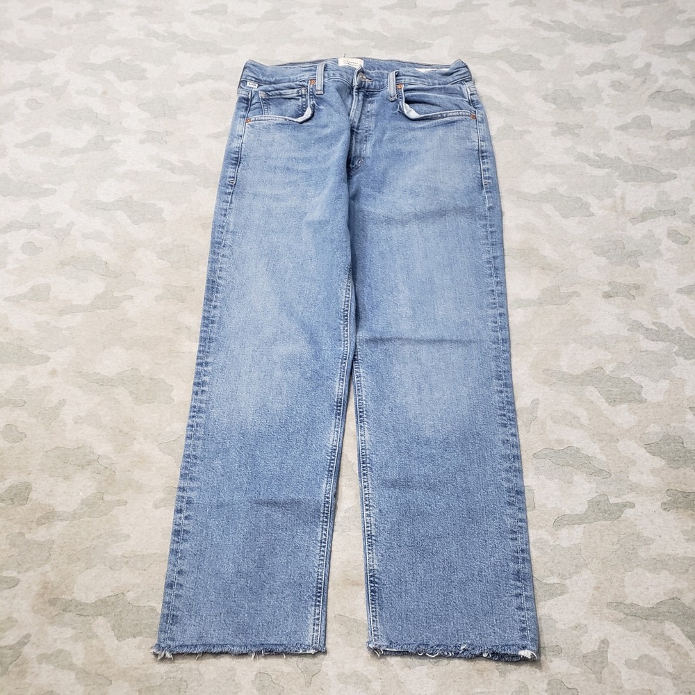 Citizens of Humanity Daphne Jeans Womens 29 Blue Straight Denim Medium Wash Crop